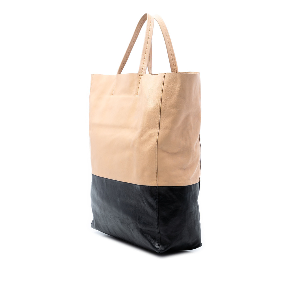 Pre-Loved Celine Bicolor Leather Vertical Cabas Tote - Picture 2 of 7